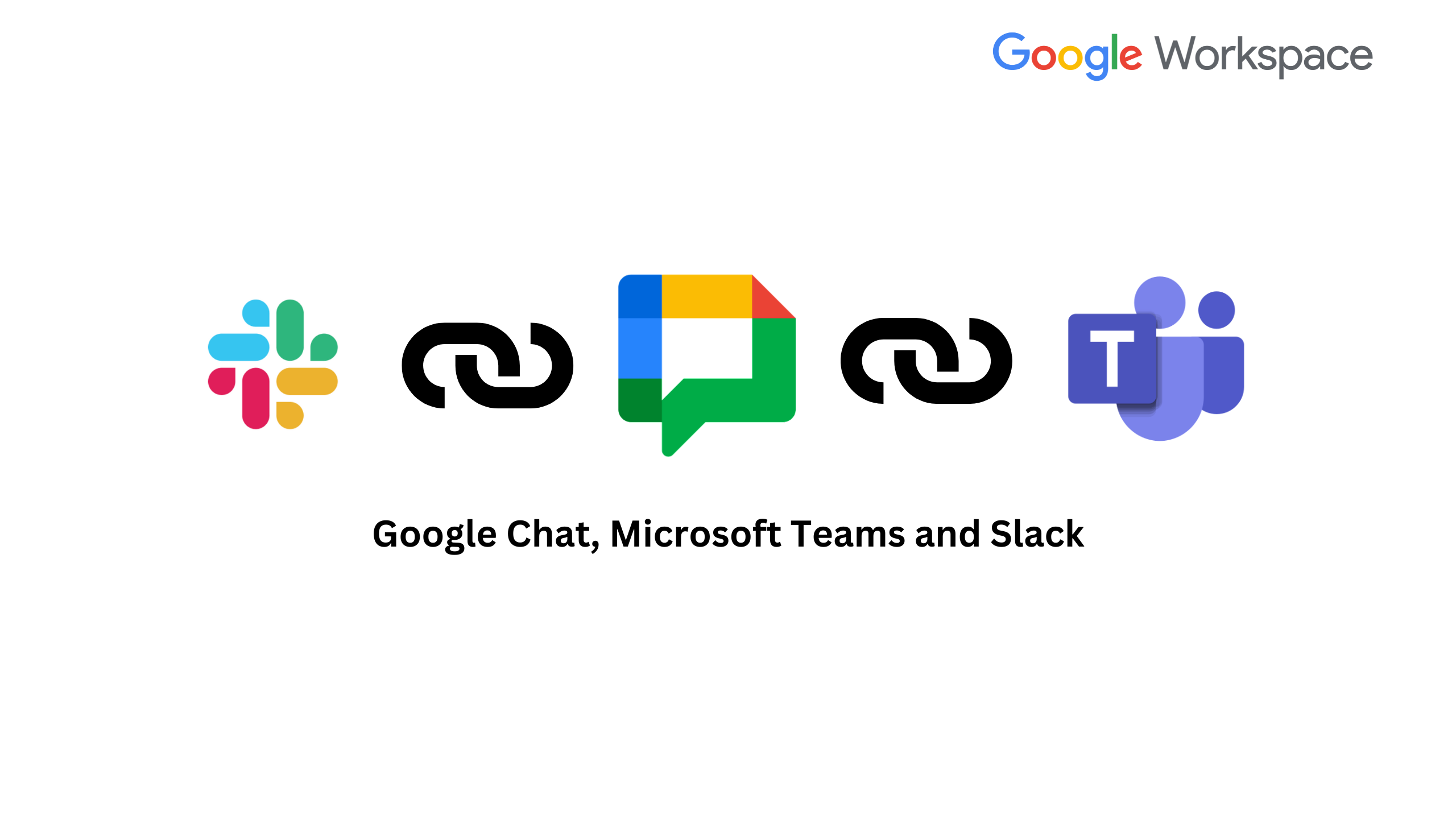 การทำงานร่วมกันระหว่าง Google Chat, Microsoft Teams และ Slack
