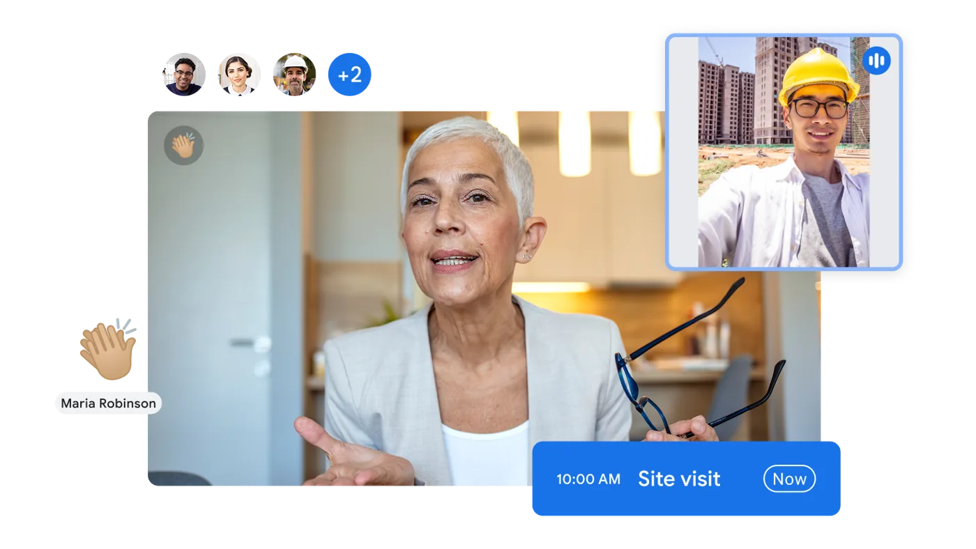 ประชุมออนไลน์ผ่าน Google Meet ระหว่างทีมในออฟฟิศและหน้างาน